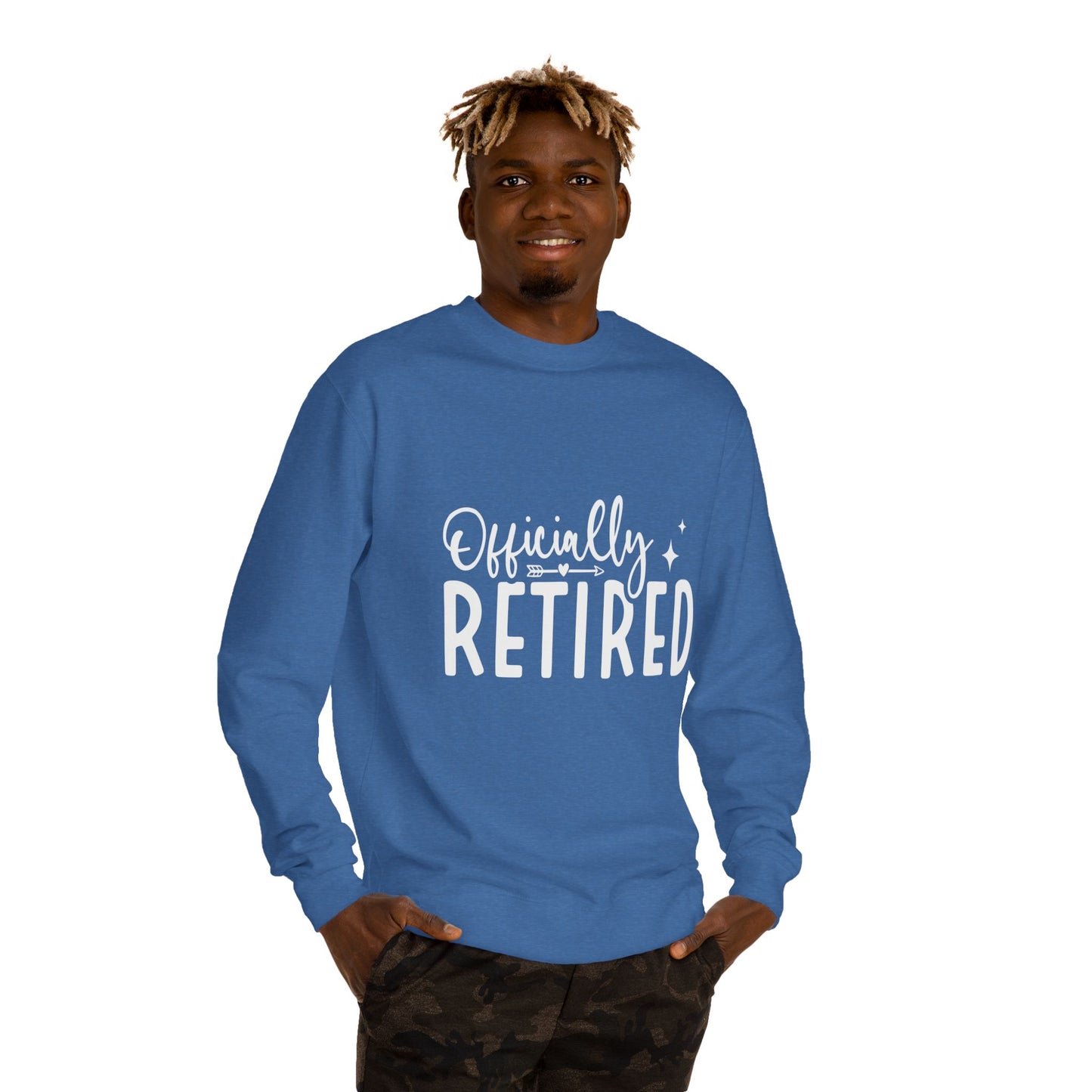 Retired Crewneck Sweatshirt — "Officially Retired" Retirement Gift Pullover