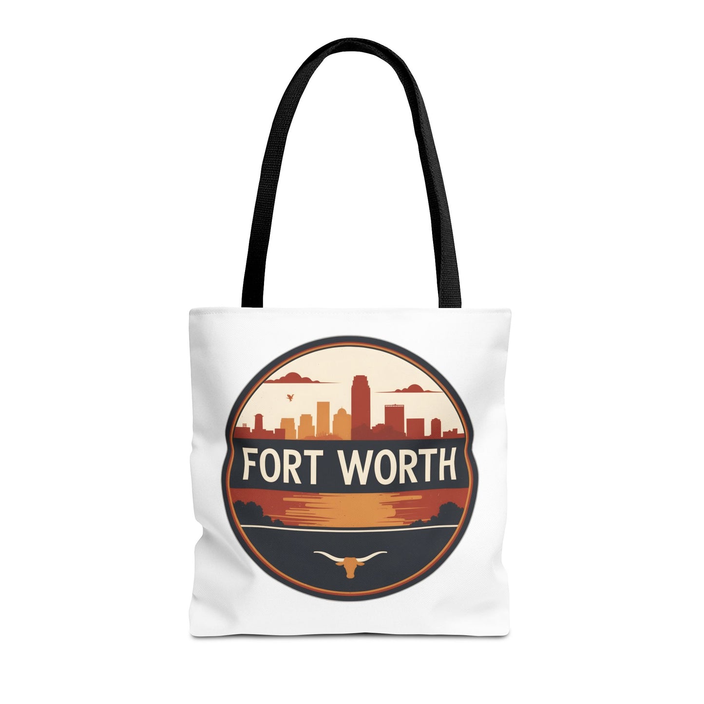 Fort Worth Skyline Tote Bag — Vintage Texas Cityscape Tote
