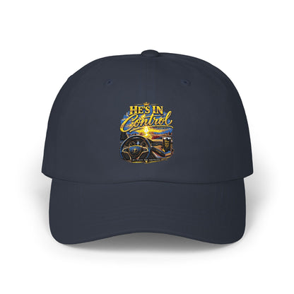 Dad Cap – 'He's In Control' Vintage Car Embroidered Baseball Hat