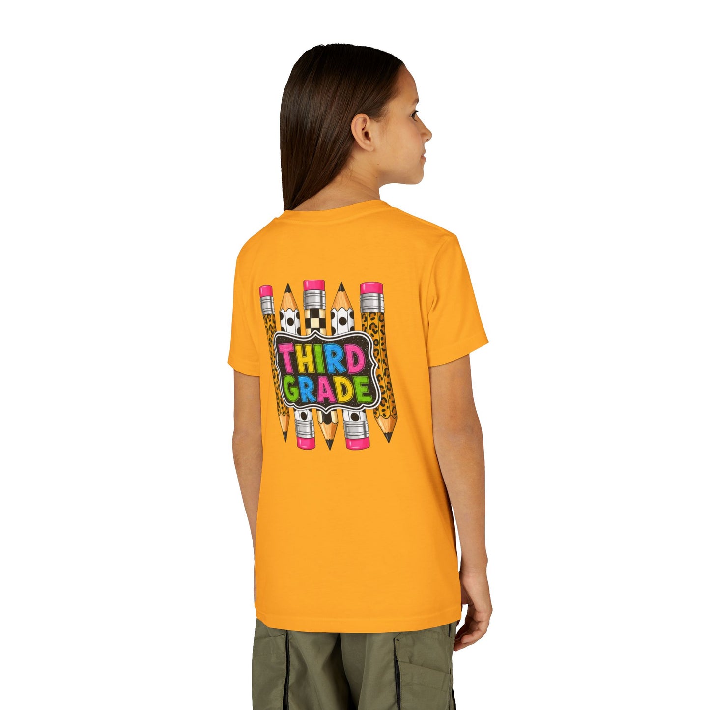 Third Grade Youth T-Shirt — Colorful Pencil Back-to-School Tee