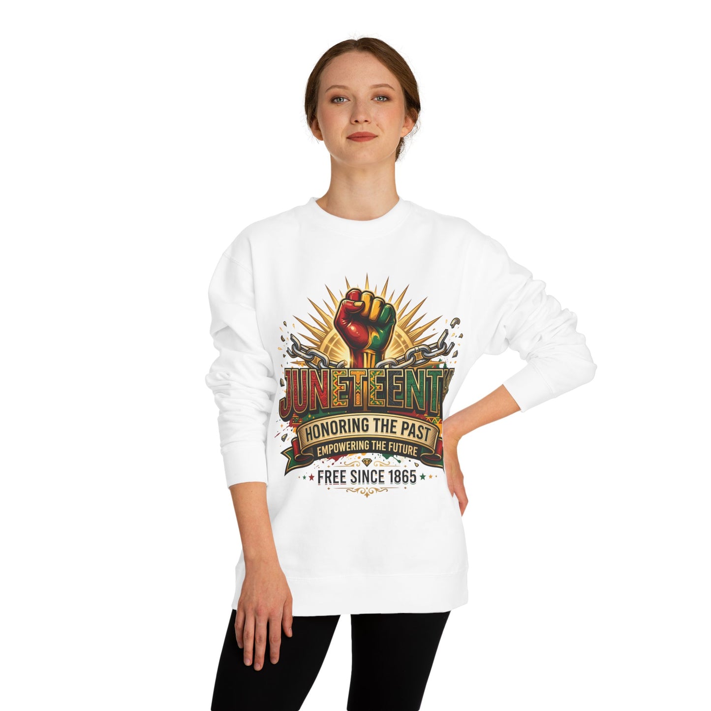 Juneteenth Sweatshirt — "Honoring the Past, Empowering the Future" Crewneck