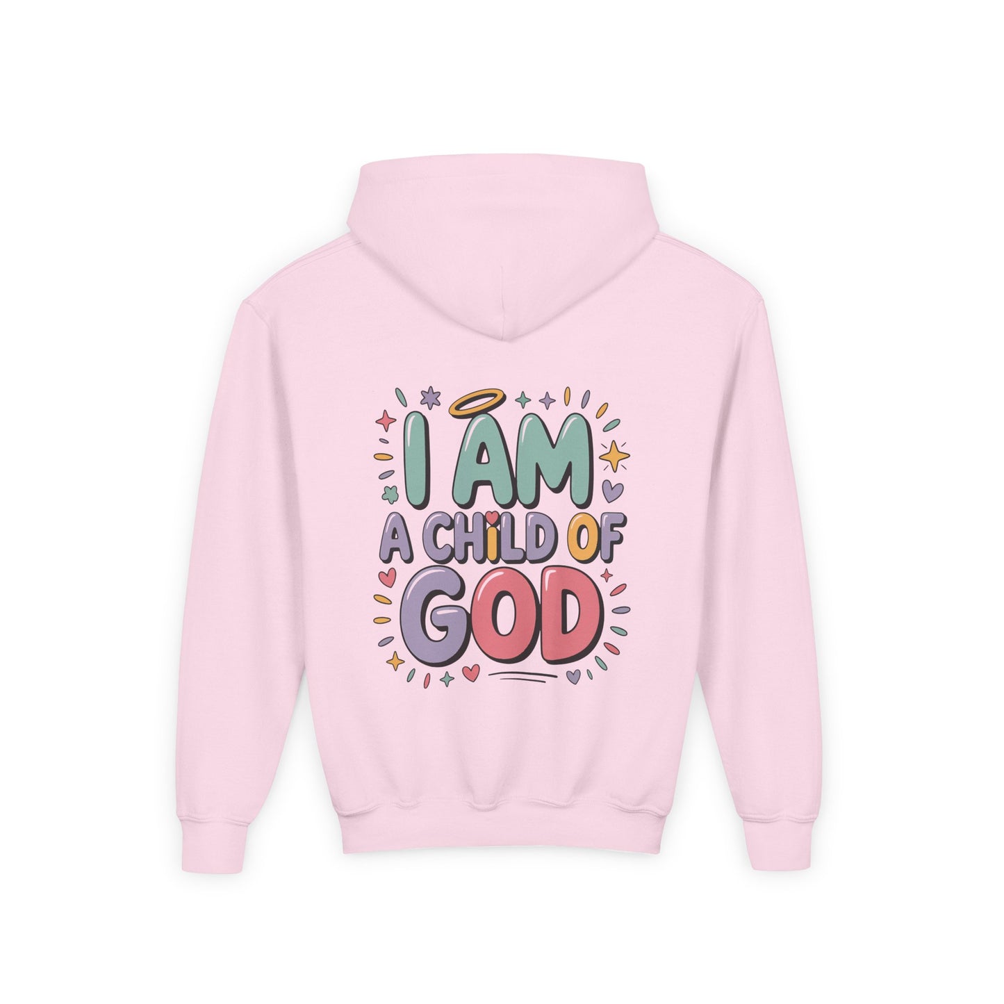 Youth Hoodie — "I Am a Child of God" Inspirational Kids Hooded Sweatshirt