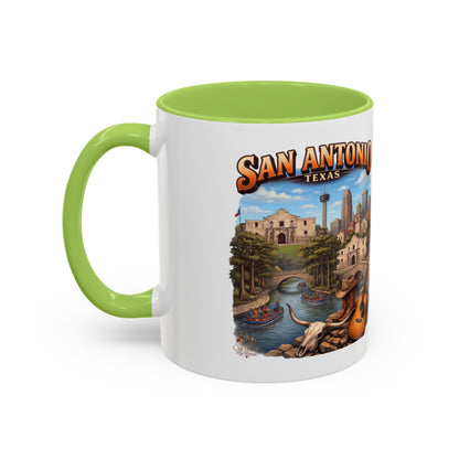 San Antonio Souvenir Coffee Mug – Texas Riverwalk Scenic Accent Mug (11/15oz)