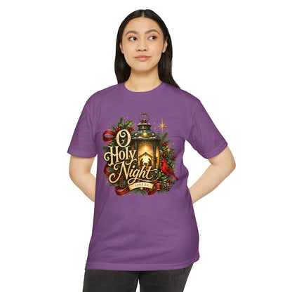 O Holy Night Lantern Christmas T-Shirt — Nativity Carol Holiday Tee
