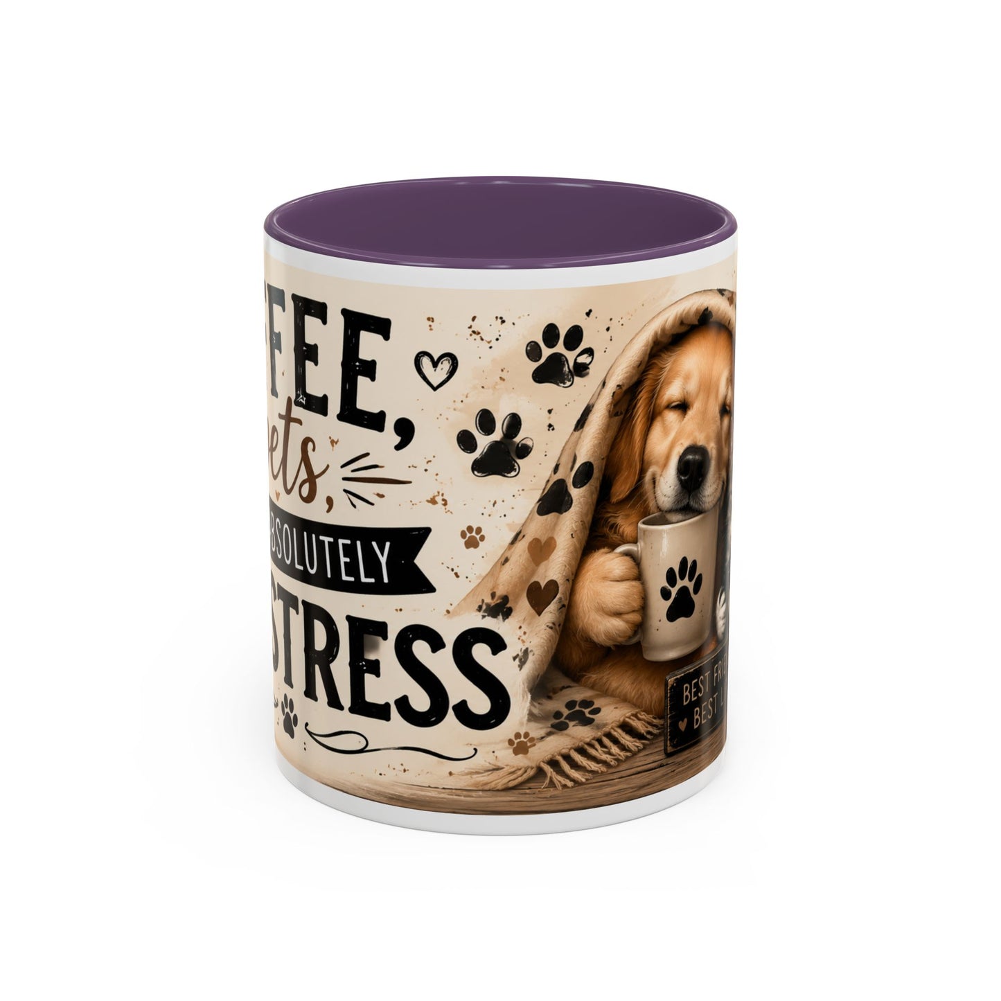 Dog and Cat Coffee Mug – "Best Friends, Best Life" Accent Tea Cup (11/15oz)