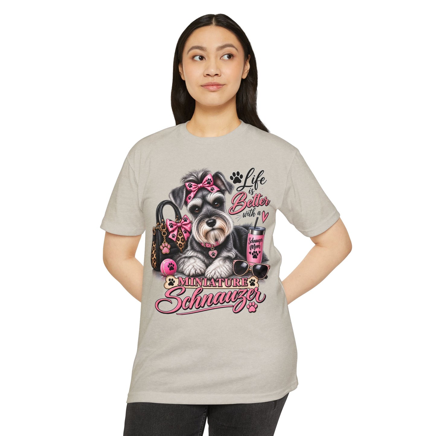 Miniature Schnauzer T-Shirt — "Life’s Better with a Miniature Schnauzer" Cute Dog Tee