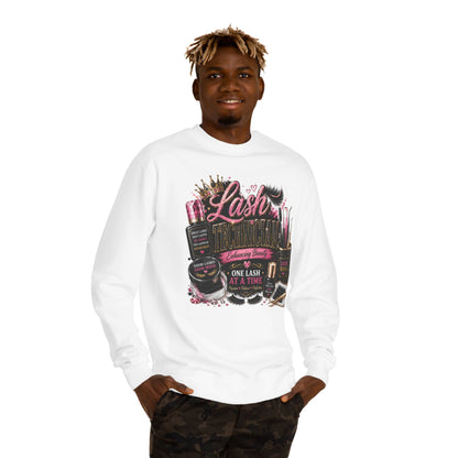 Eyelash Artist Crewneck Sweatshirt — “Lash Technician” Beauty Salon Graphic