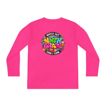 Ninth Grade Crewneck Long Sleeve — "Watch Out Ninth Grade Here I Come" Back-to-School Tee