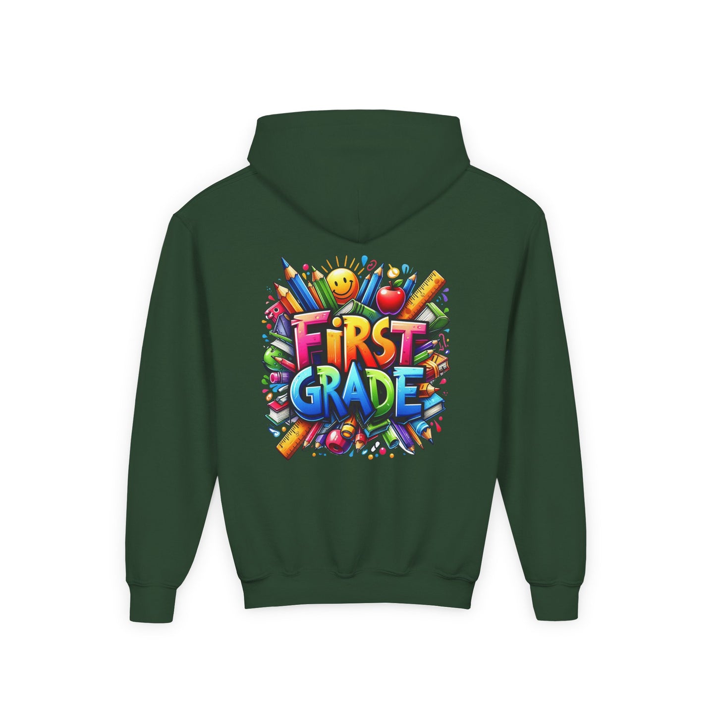 First Grade Kids Hoodie – Colorful Back-to-School Sweatshirt