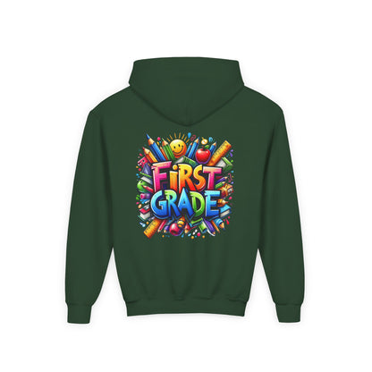 First Grade Kids Hoodie – Colorful Back-to-School Sweatshirt