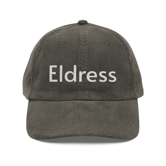 Embroidered Corduroy Cap — Vintage 'Eldress' Baseball Hat