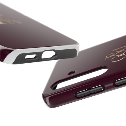 To God Be The Glory Tough Phone Case — Burgundy Gold Christian Scripture Cover