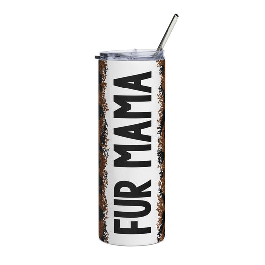 Fur Mama 20oz Stainless Steel Tumbler – Paw Print & Bone Travel Cup