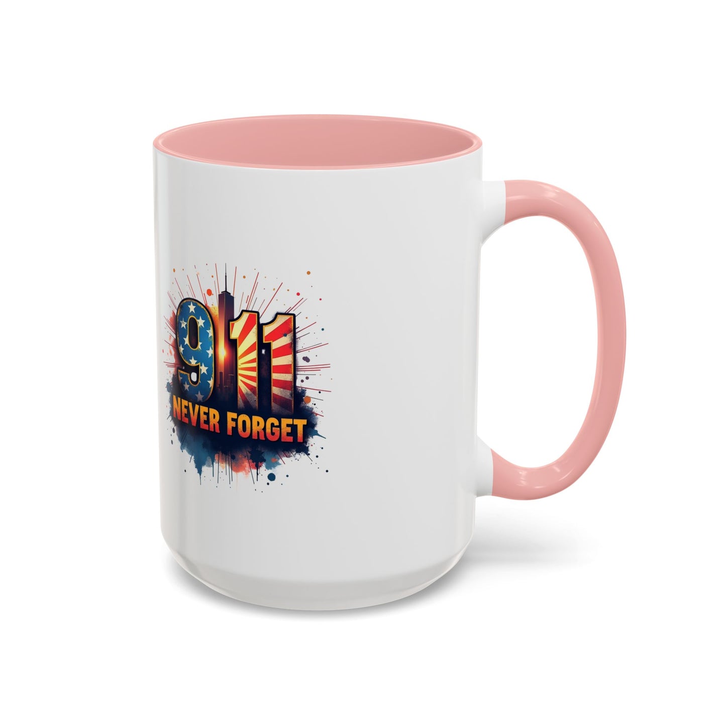 9/11 Never Forget Coffee Mug — Patriotic Memorial Accent Mug