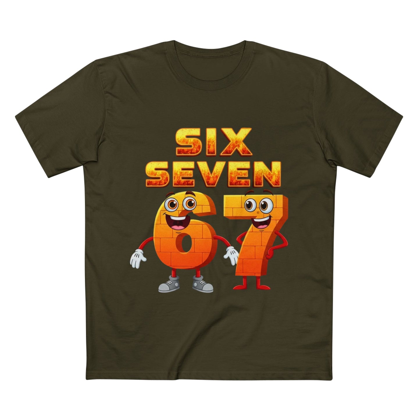 Six Seven 67 Cartoon Tee – Funny Number Graphic T-Shirt