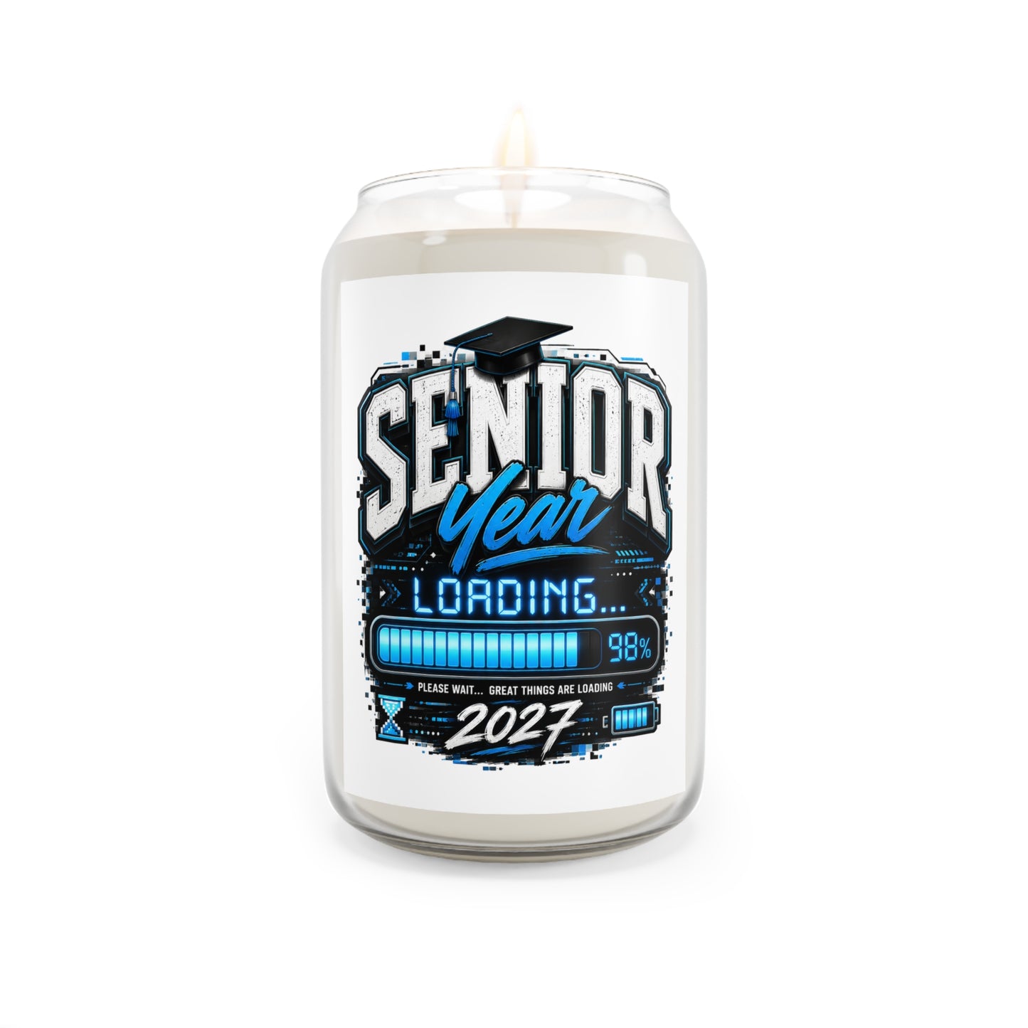 Senior Year Loading 2027 Scented Soy Candle — Graduation Gift Candle (13.75 oz)