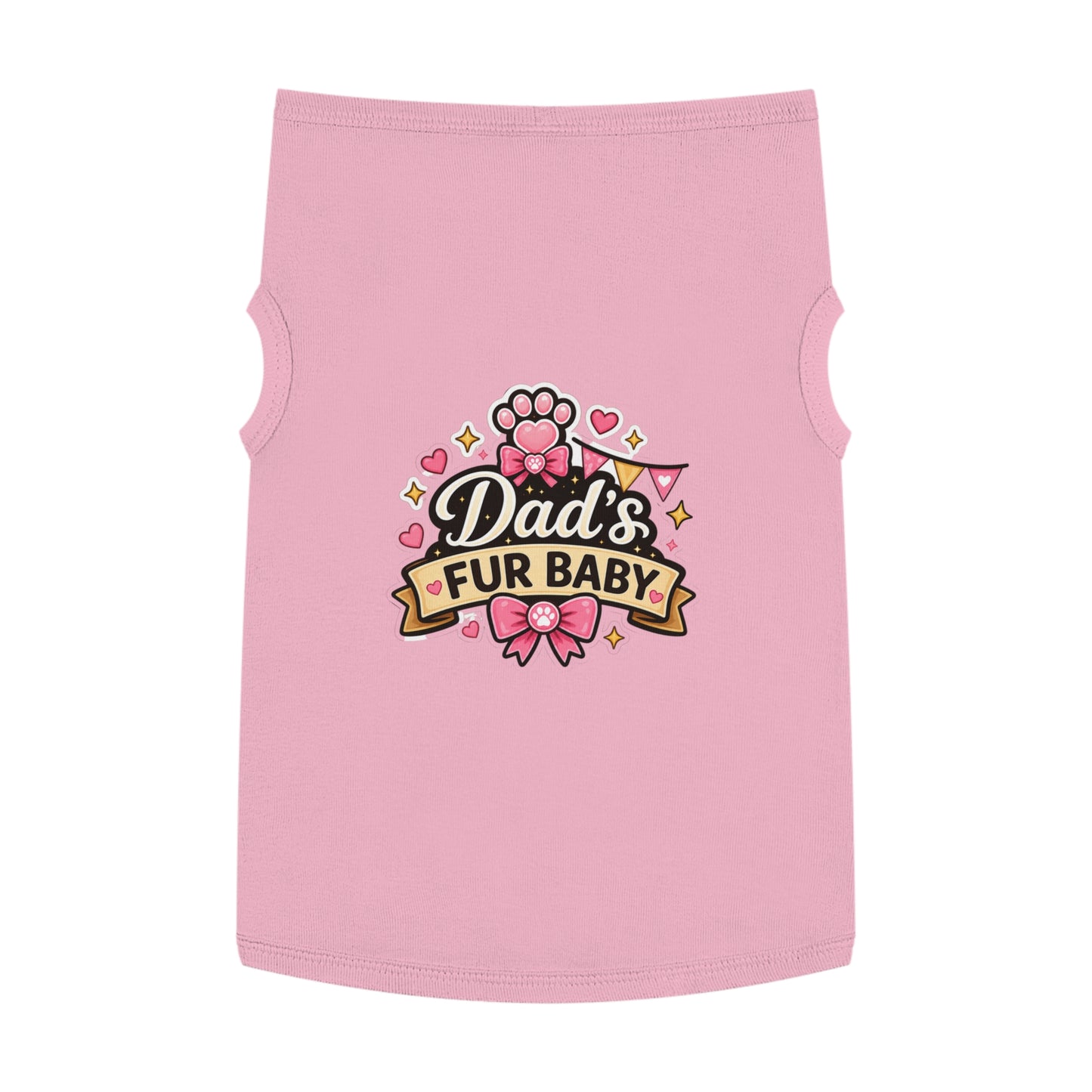 Dad's Fur Baby Pet Tank Top — Cute Paw Print Dog Shirt for Father's Day