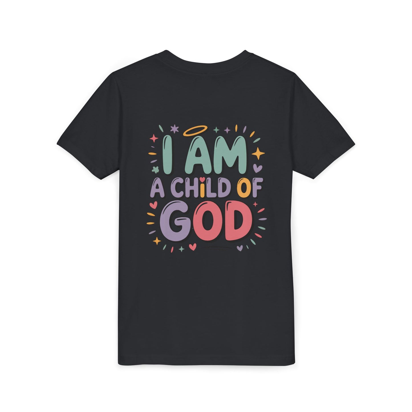 I Am A Child of God Youth Tee — Cute Pastel Christian Kids T-Shirt