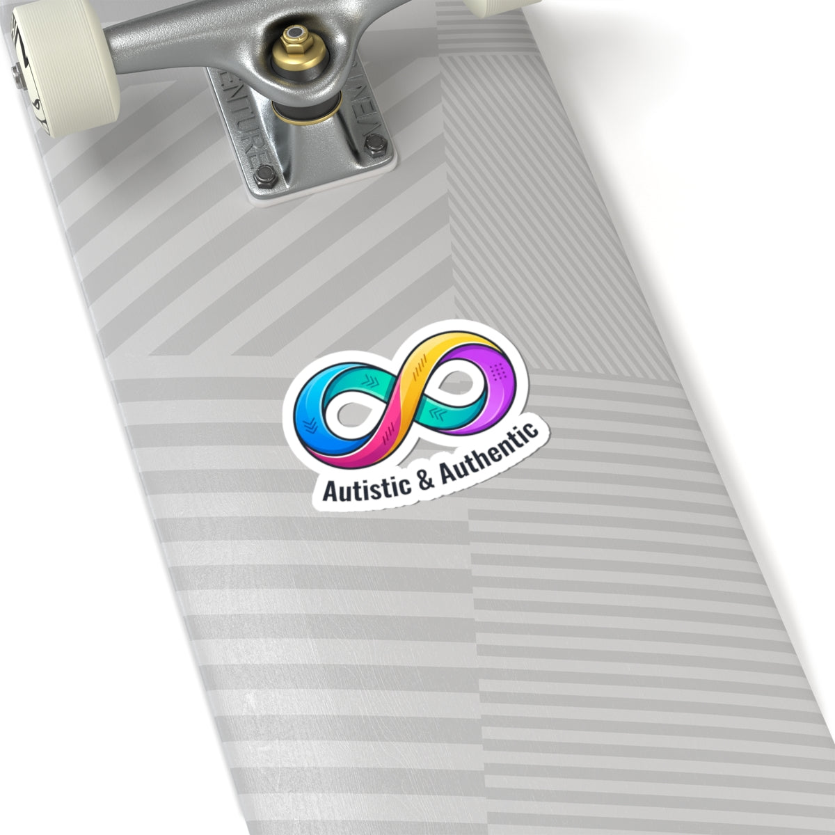 Autistic & Authentic Kiss-Cut Stickers | neurodiversity, autistic pride