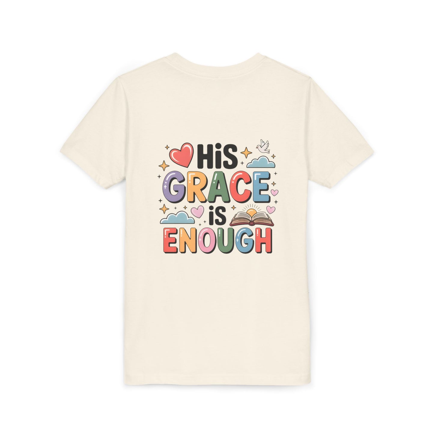 His Grace Is Enough Youth Tee — Christian Kids Inspirational Shirt