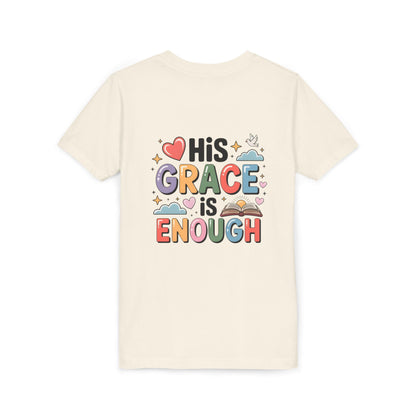 His Grace Is Enough Youth Tee — Christian Kids Inspirational Shirt