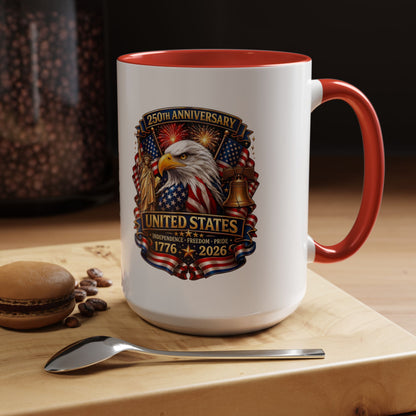 250th Anniversary United States Eagle Coffee Mug – Patriotic 1776–2026 Accent Mug