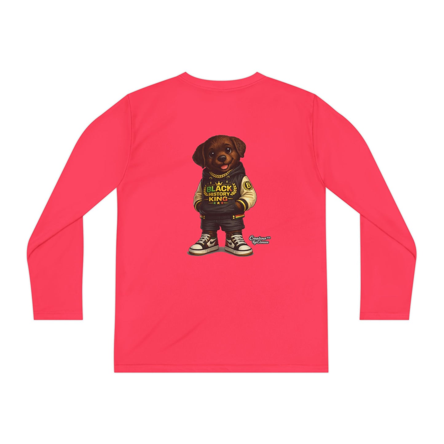Youth Long Sleeve Tee — 'Lil Black Lab' Cute Puppy Graphic Shirt