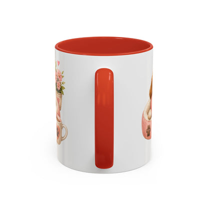 Puppy Love Coffee Mug — Cute Dog Heart Accent Mug (11/15oz)