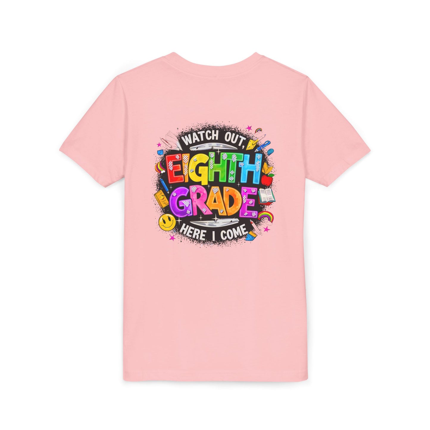 Eighth Grade Kids T‑Shirt — "Watch Out, Eighth Grade Here I Come" Back-to-School Tee