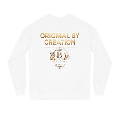 Original By Creation Crewneck Sweatshirt — Gold Emblem Inspirational Pullover