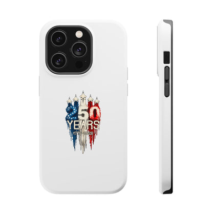 50 Years Patriotic iPhone Case — American Flag Anniversary Magnetic Impact-Resistant Case