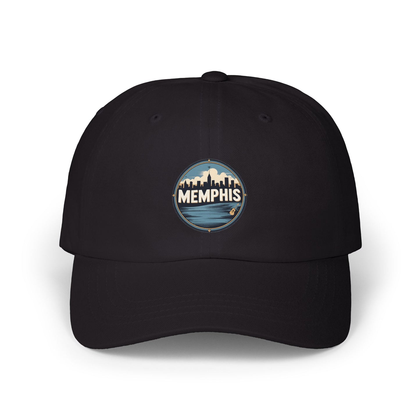 Memphis Skyline Dad Cap — Vintage Circle Patch Hat