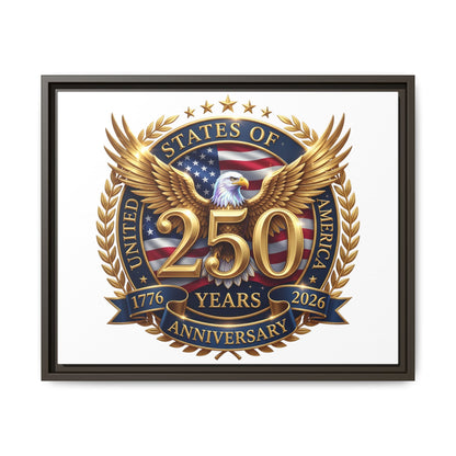 250th United States Anniversary Framed Canvas Print