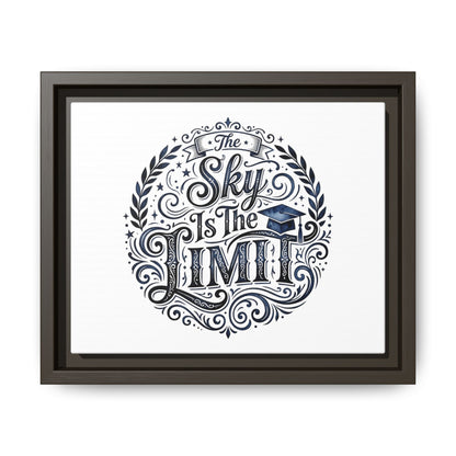 The Sky Is The Limit Framed Canvas — Inspirational Graduation Wall Art
