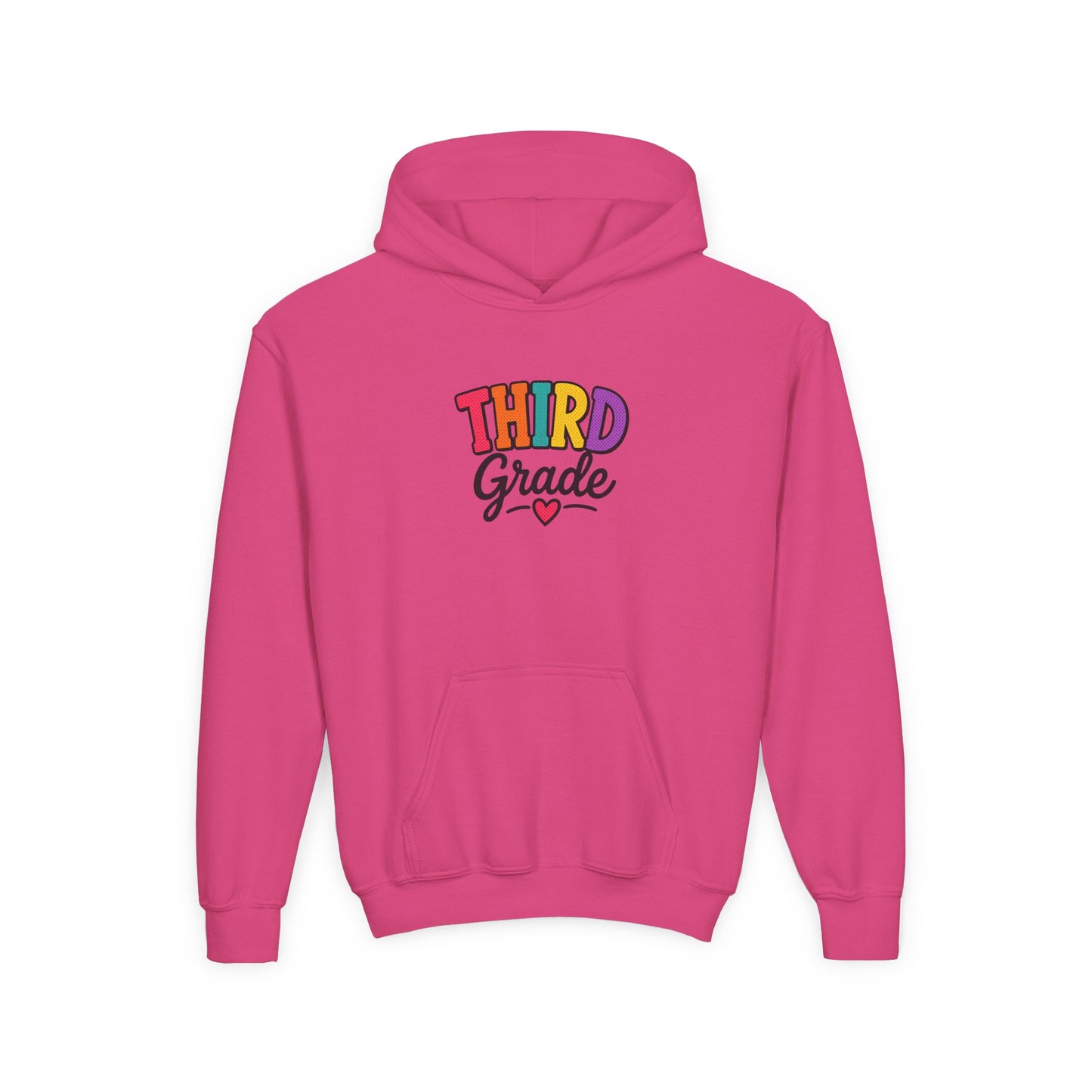 Third Grade Kids Hoodie — Colorful Back-to-School Sweatshirt