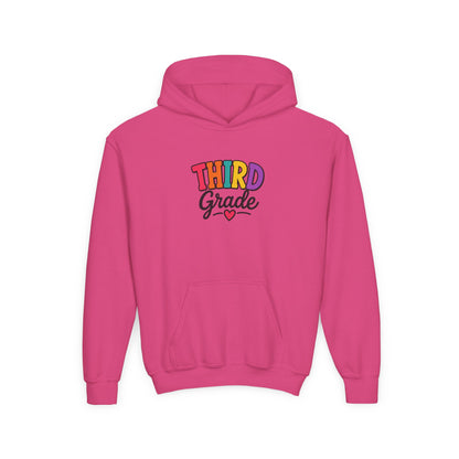 Third Grade Kids Hoodie — Colorful Back-to-School Sweatshirt