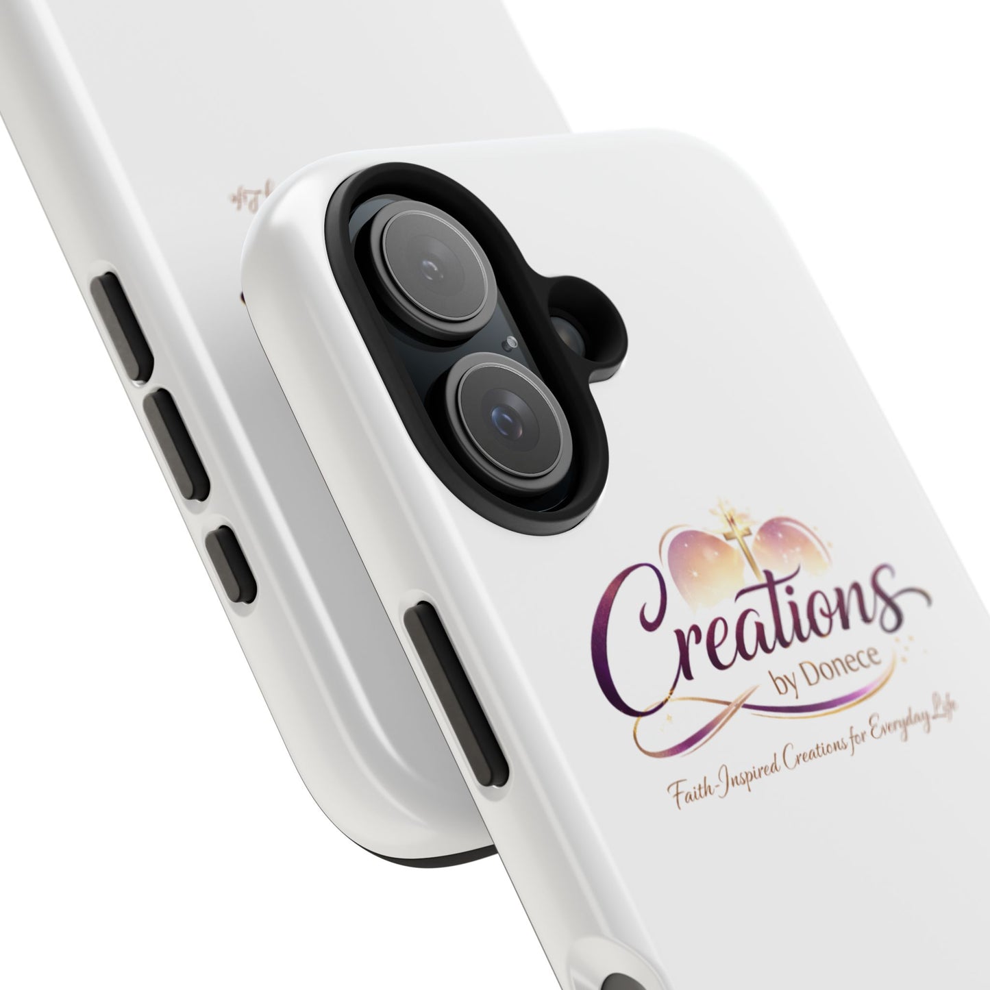 Creations by Donece Soft-Touch Tough Phone Case — Faith-Inspired Logo Protective Cover