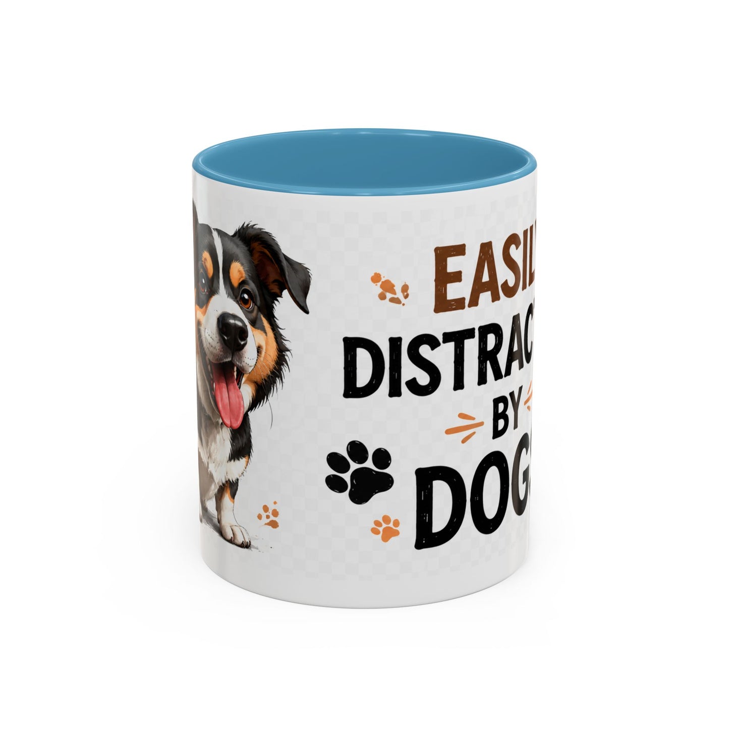 Easily Distracted By Dogs Coffee Mug – Dog Lover Accent Mug (11/15oz)
