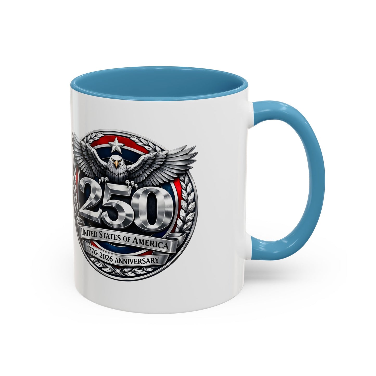 250th USA Bicentennial Eagle Coffee Mug — 1776–2026 Anniversary Accent Mug