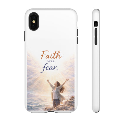 Faith Over Fear Phone Case — Inspirational Christian iPhone Cover