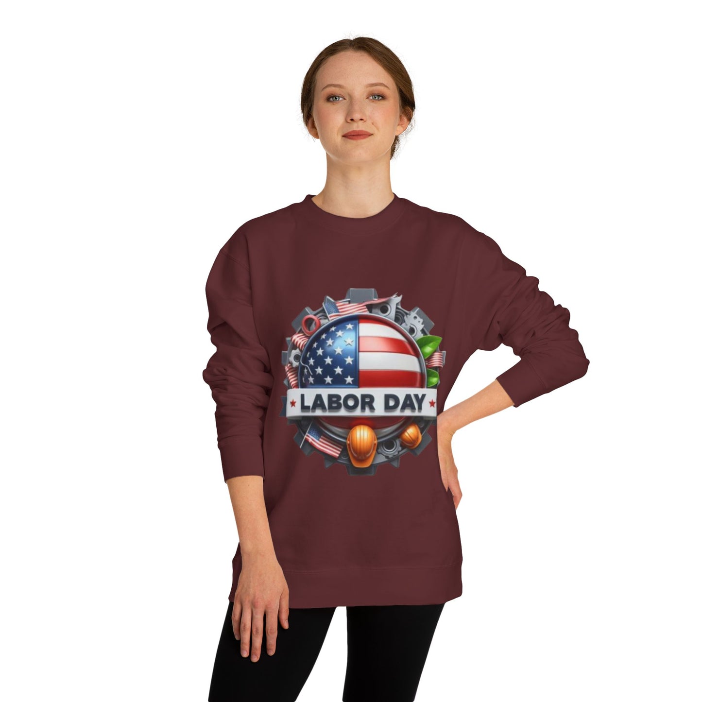 Labor Day Crewneck Sweatshirt – American Flag & Tools Workwear