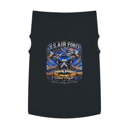 U.S. Air Force Pet Tank Top - "Aim High" Military Pilot Dog Shirt