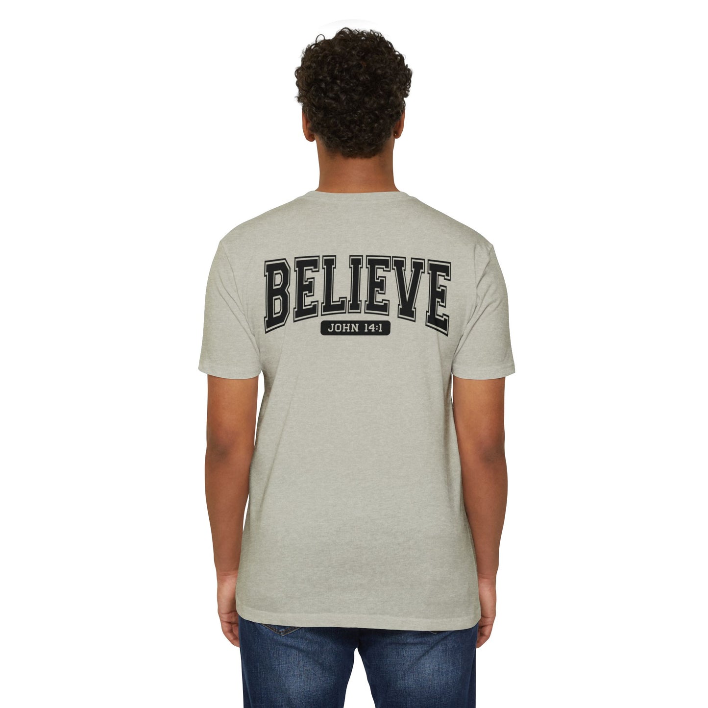 Believe John 14:1 T-Shirt — Faith-Inspired Biblical Tee