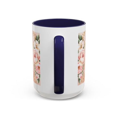 Mother's Heart Floral Accent Coffee Mug – “A Mother's Heart…Where Love Speaks the Loudest” (11/15oz)