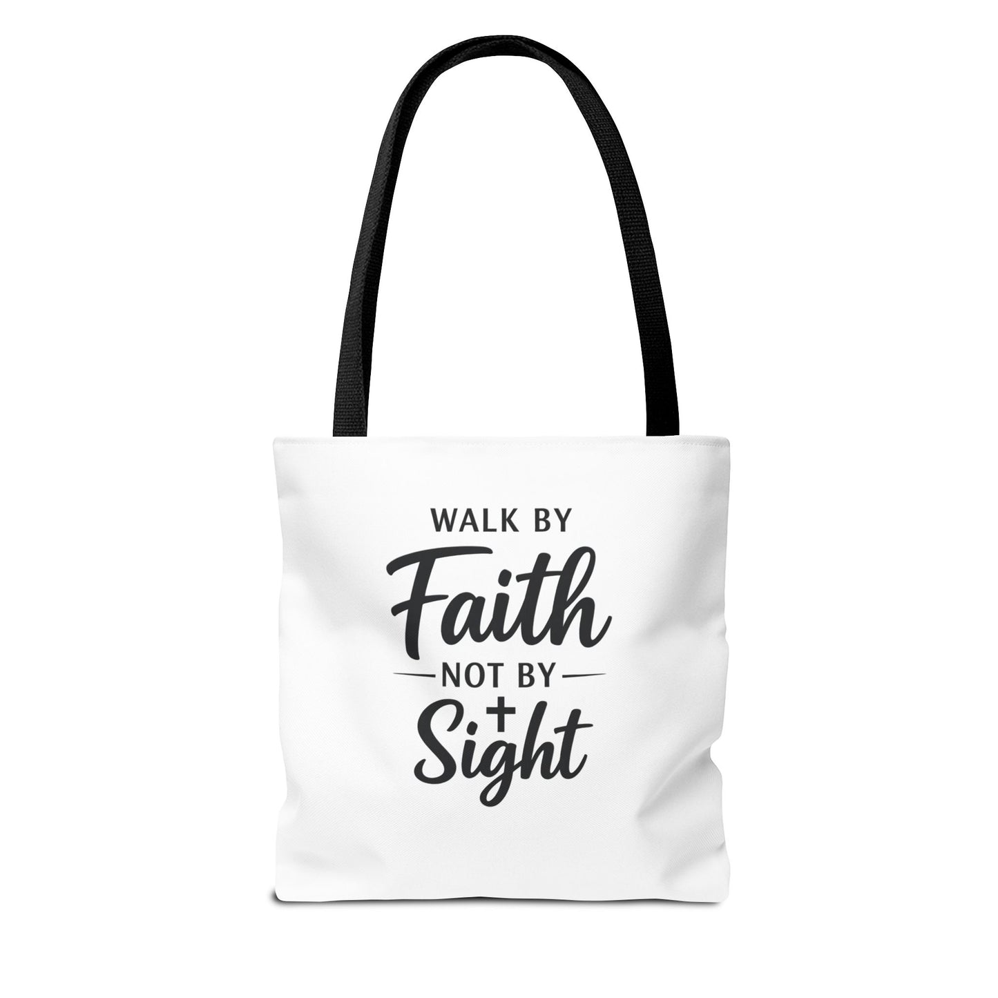 Faith Tote Bag — "Walk by Faith Not by Sight" Inspirational Canvas Tote