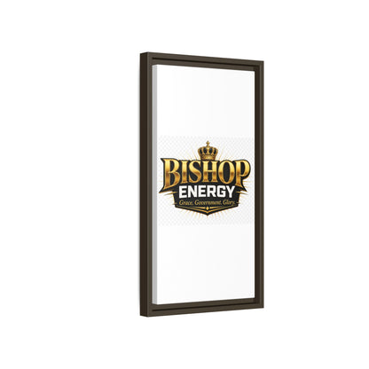 Framed Canvas Art - "Bishop Energy" Gold Crown Logo (Matte)
