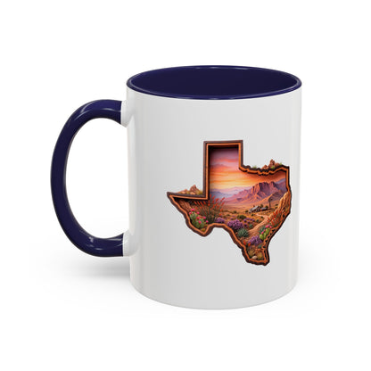 Texas Sunset Accent Coffee Mug – Scenic Lone Star State Landscape (11/15oz)