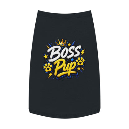 Boss Pup Pet Tank Top — Crowned 'Boss Pup' Graphic Dog Tank