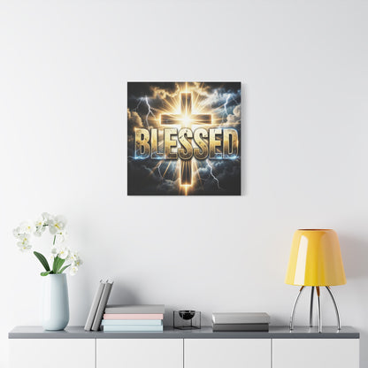 Blessed Cross Matte Canvas Wall Art