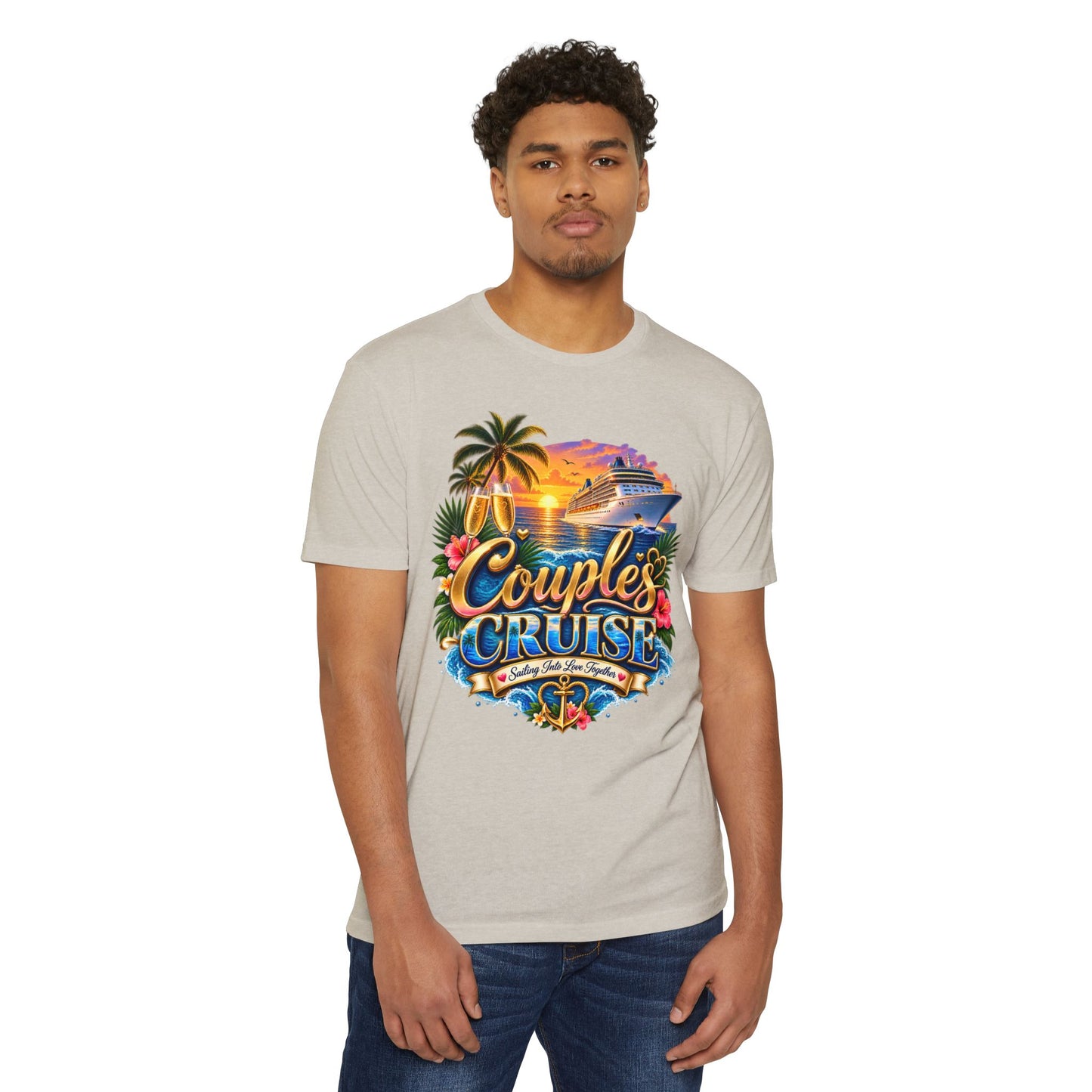 Couples Cruise T-Shirt — Tropical Cruise Vacation Graphic Tee